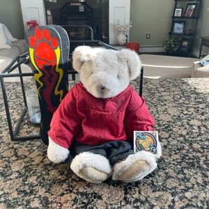 Vermont Teddy Bear Vintage 1993 ski bear with tag